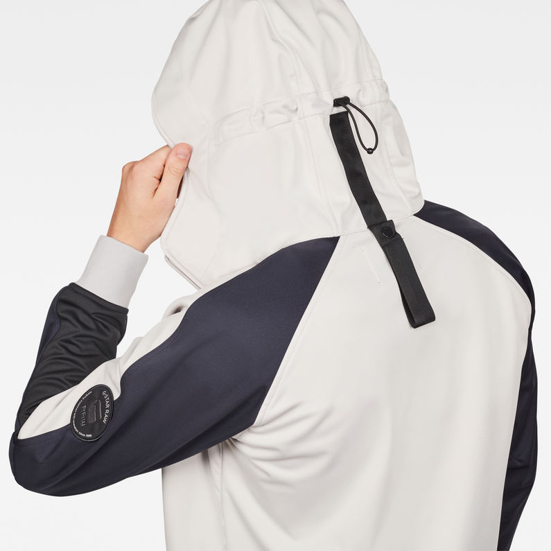 G-Star RAW® Meefic Hooded Overshirt Grey detail shot