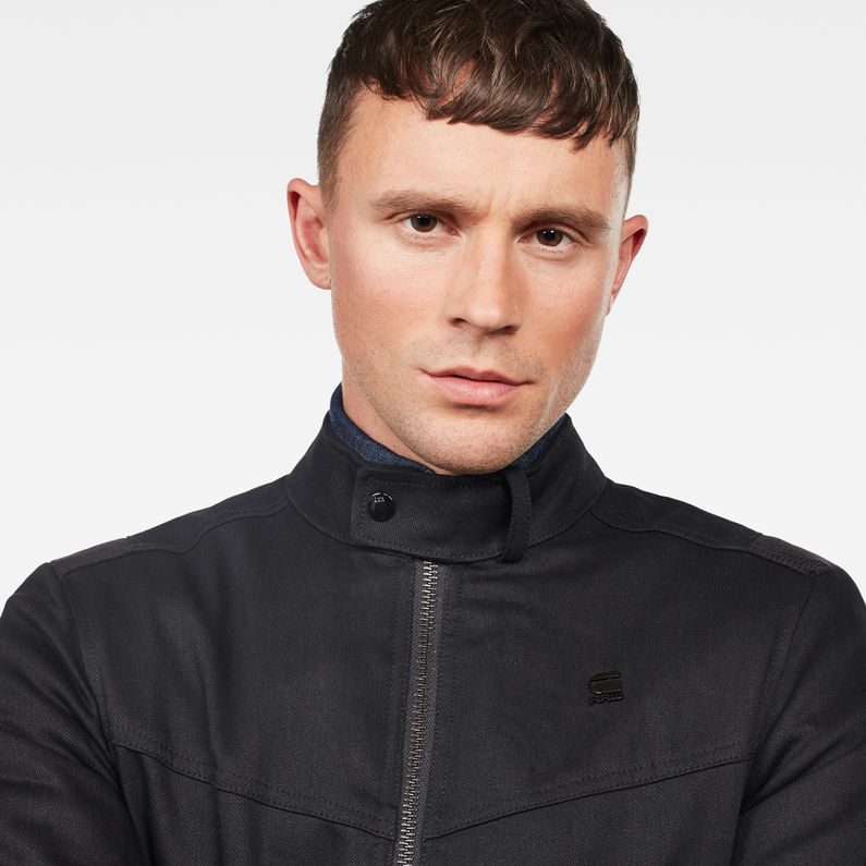 G-STAR® Motac Dc Biker Jacket Dunkelblau detail shot
