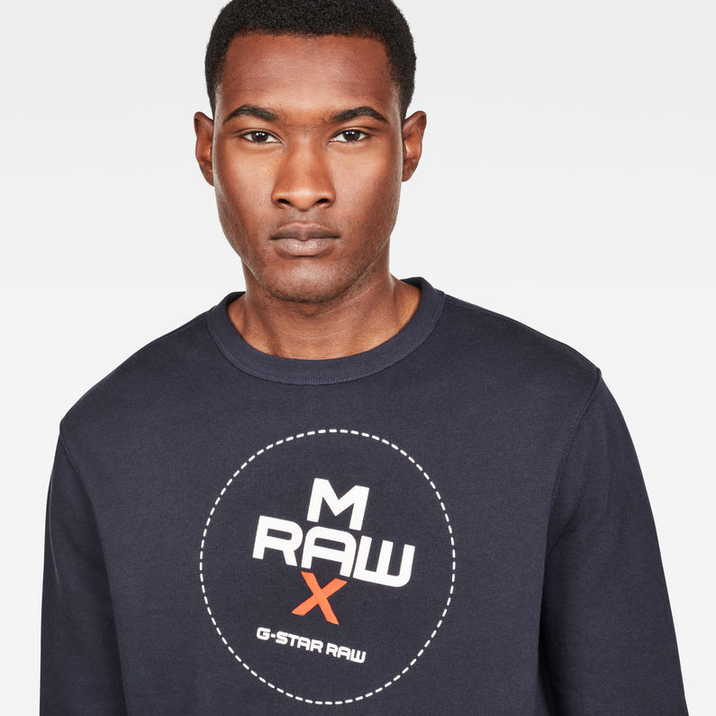 G-Star RAW® MAXRAW I Core Sweater Dunkelblau detail shot