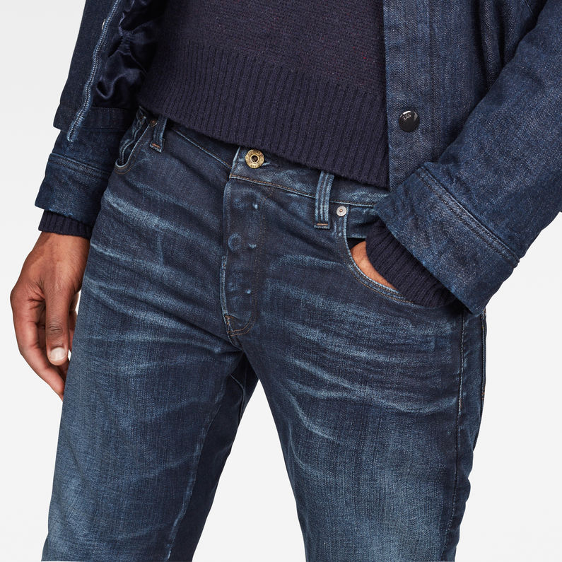 Arc 3D Slim Jeans | Dark Aged Dry Wax 