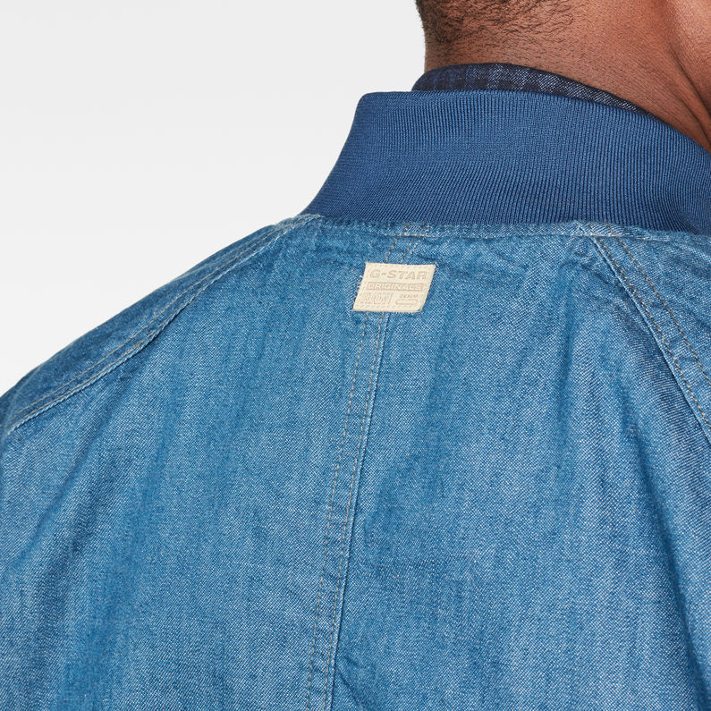 G-Star RAW® Rackam Sports Bomber Lichtblauw detail shot