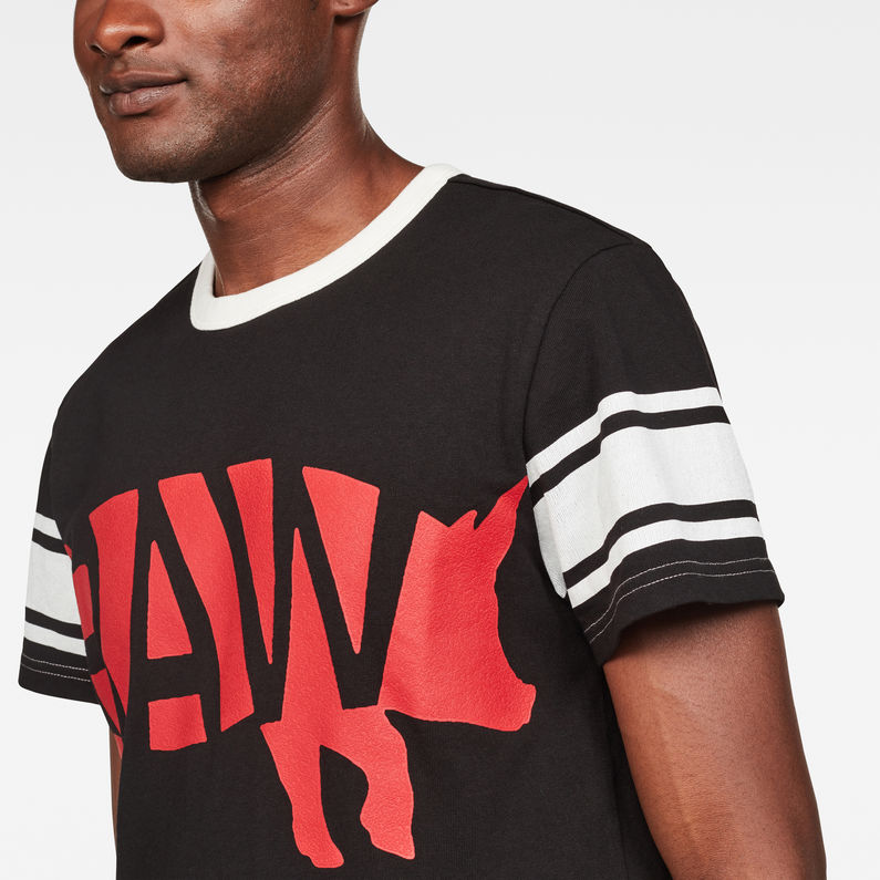 black and red g star shirt