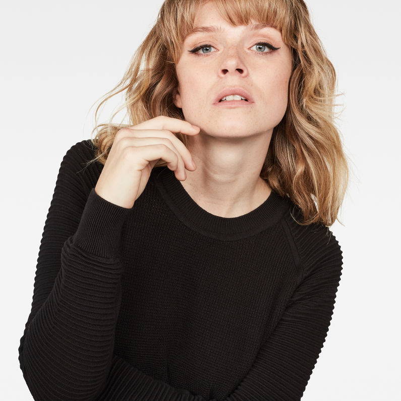 G-STAR® Suzaki Knit Schwarz detail shot