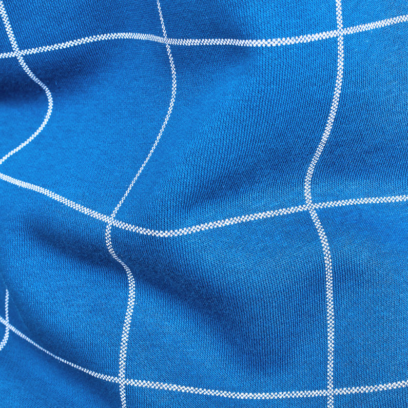 G-Star RAW® Core Hooded Window Check Sweat Medium blue fabric shot