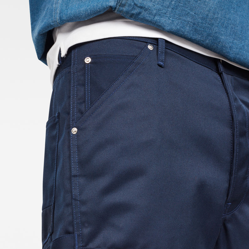 G-Star RAW® Faeroes Relaxed 1/2 Shorts Dark blue detail shot