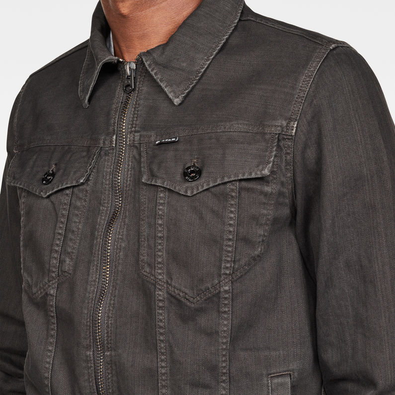 G-Star RAW® 3301 Zip Slim Jacket Grey detail shot