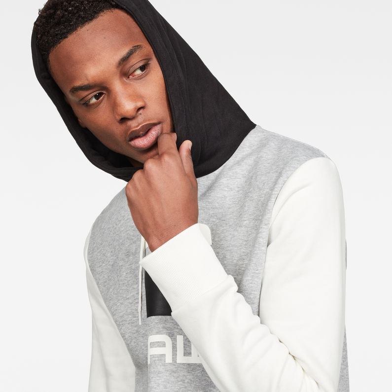 G-Star RAW® Graphic 19 Core Hooded Sweat Grey detail shot