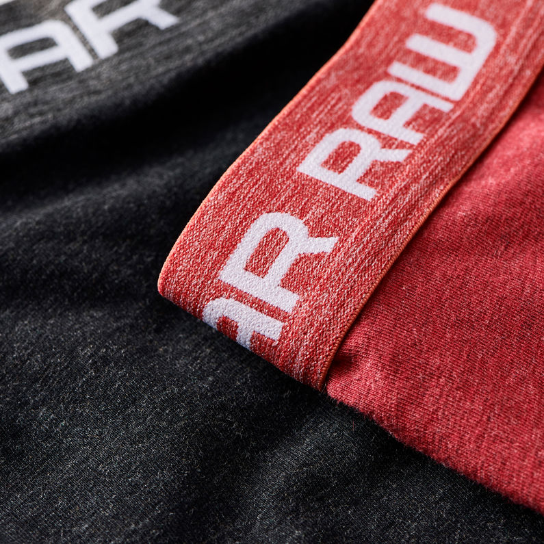 G-Star RAW® Classic Heather Trunks 2-Pack Rojo detail shot