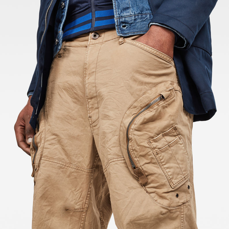 G-Star RAW® Rovic 3D Airforce Relaxed Trousers Braun detail shot