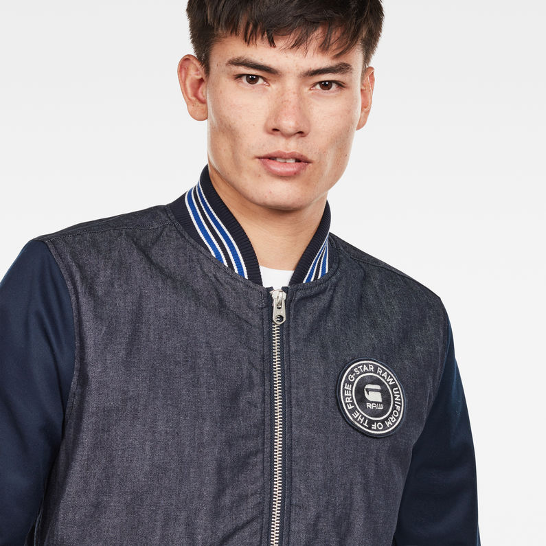 G-Star RAW® Setscale Denim Bomber Dark blue detail shot