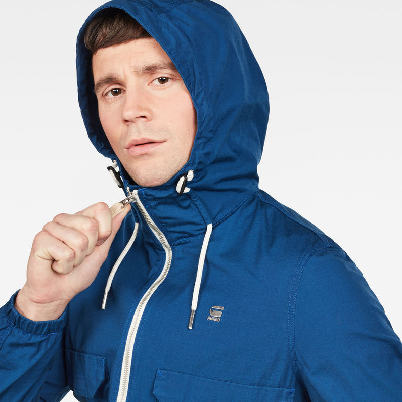G-Star RAW® Xpo Hooded Overshirt Dark blue detail shot