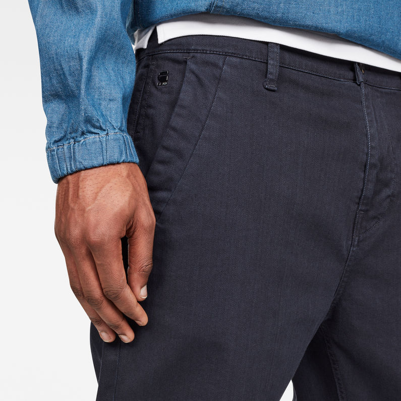 G-Star RAW® Bronson Straight Tapered Trousers Bleu foncé detail shot