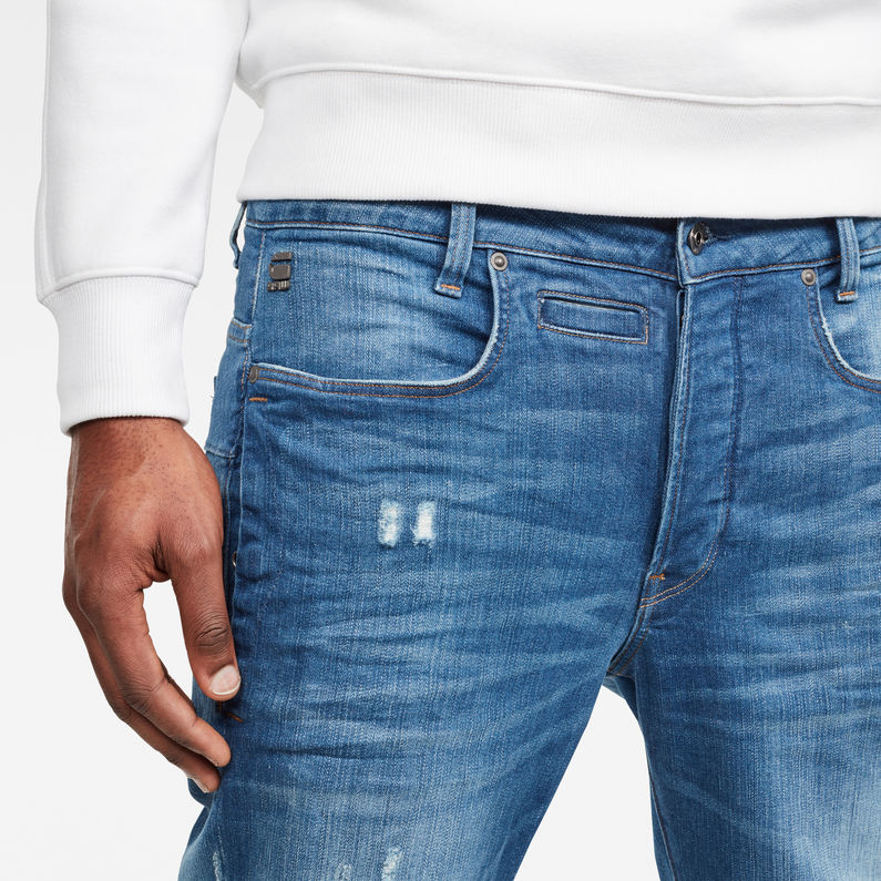 G-Star RAW® D-Staq 3D Straight Tapered Jeans Midden blauw