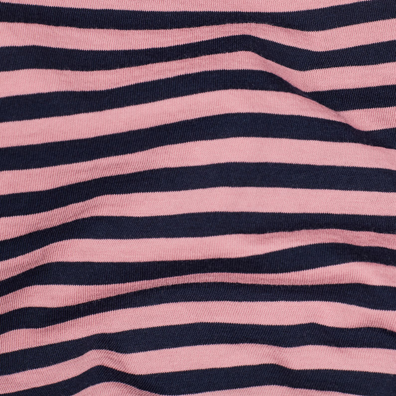 G-Star RAW® Basic Stripe Slim T-Shirt Pink fabric shot