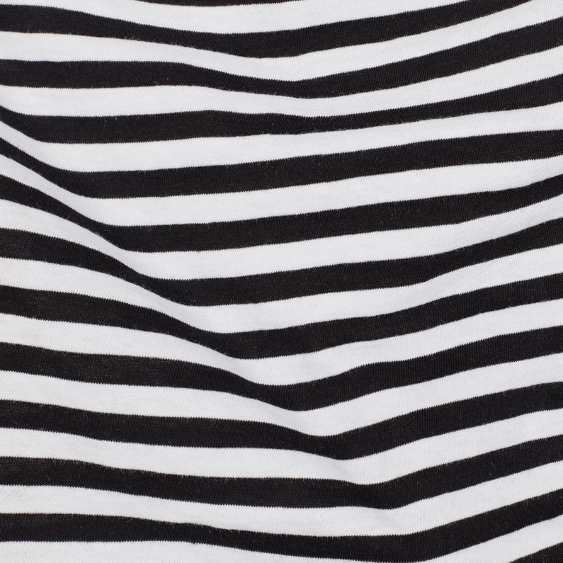 G-Star RAW® Basic Stripe Slim T-Shirt Schwarz fabric shot