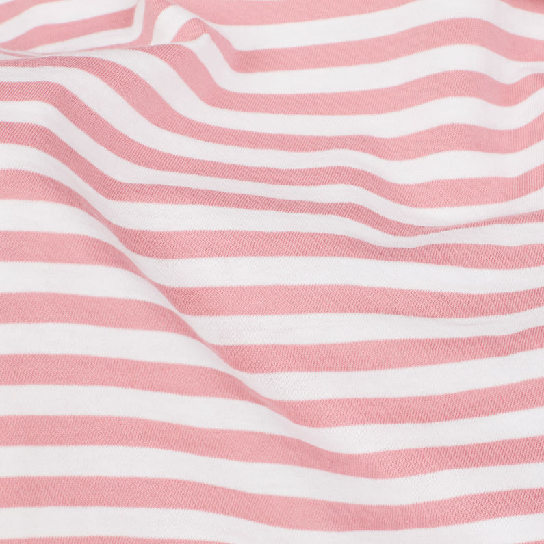 G-Star RAW® Basic Stripe Slim T-Shirt Pink fabric shot