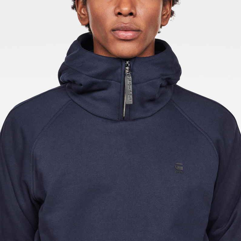 G-Star RAW® Cadet Strett Hooded Sweater Dark blue detail shot