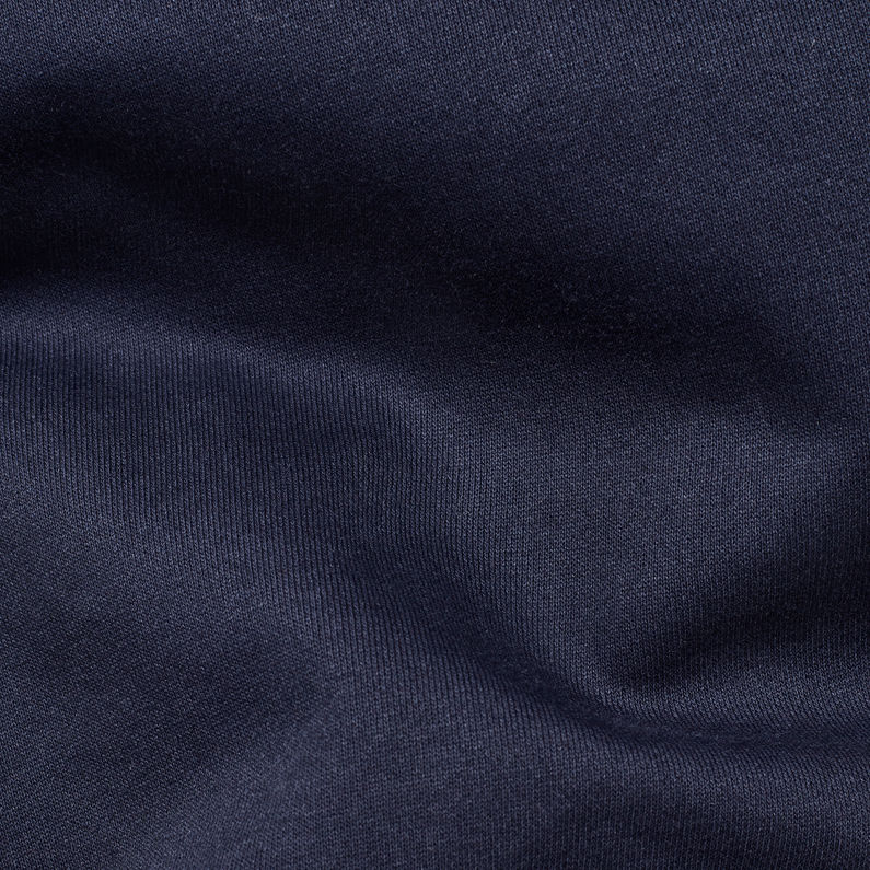 G-Star RAW® Cadet Strett Hooded Sweater Bleu foncé fabric shot