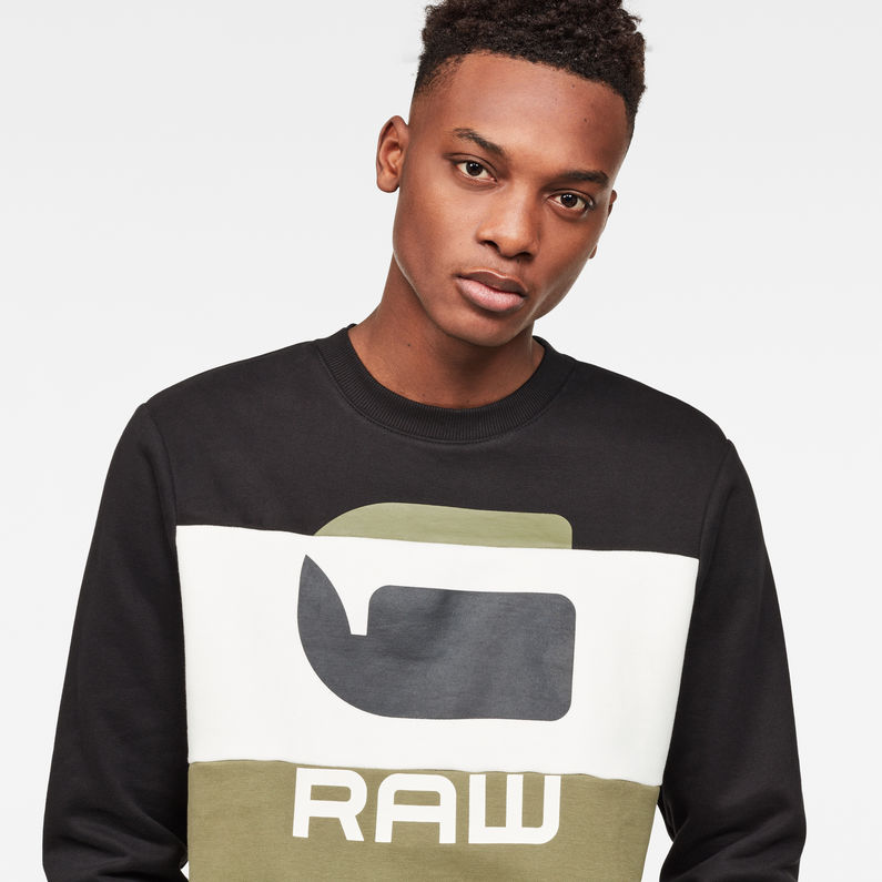 G-Star RAW® Graphic 17 Core Sweater Green detail shot