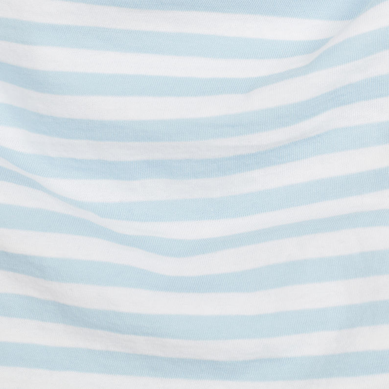 G-Star RAW® Basic Stripe Slim T-Shirt Light blue fabric shot