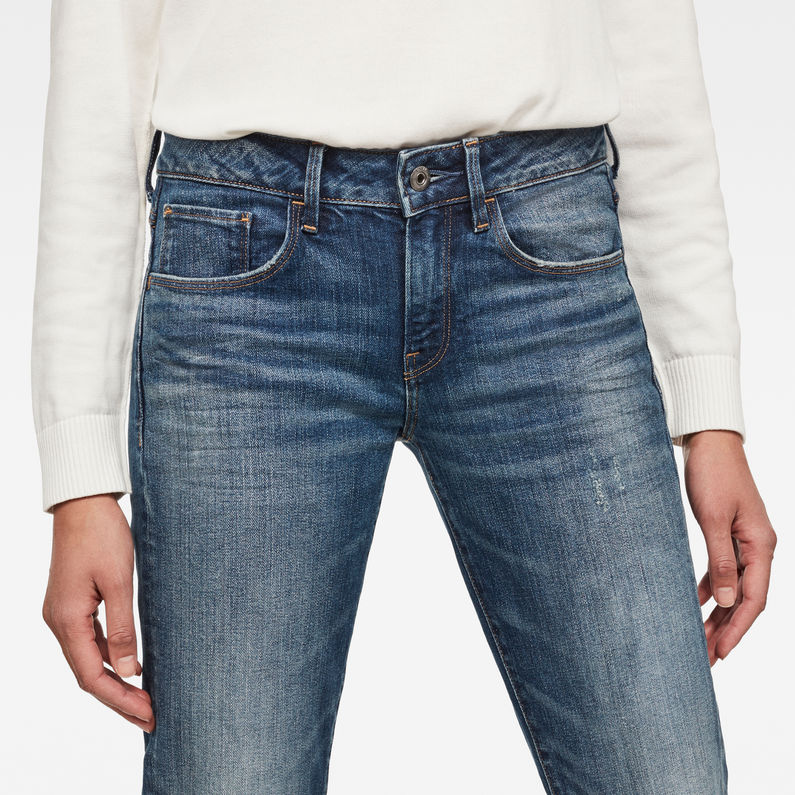 3301 deconstructed mid waist straight jeans