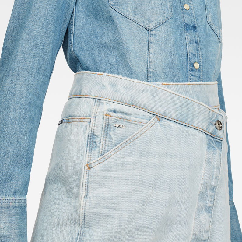 G-Star RAW® Jupe Wrap 5622 Bleu clair detail shot