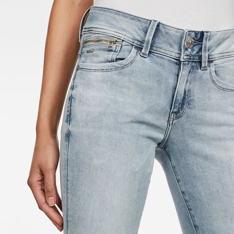 G-Star RAW® Lynn Mid Skinny Jeans ミディアムブルー detail shot
