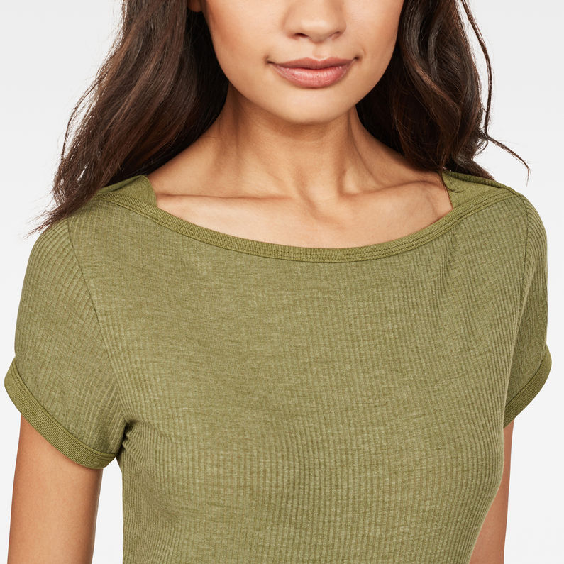 G-Star RAW® Mysid Slim T-Shirt Green detail shot