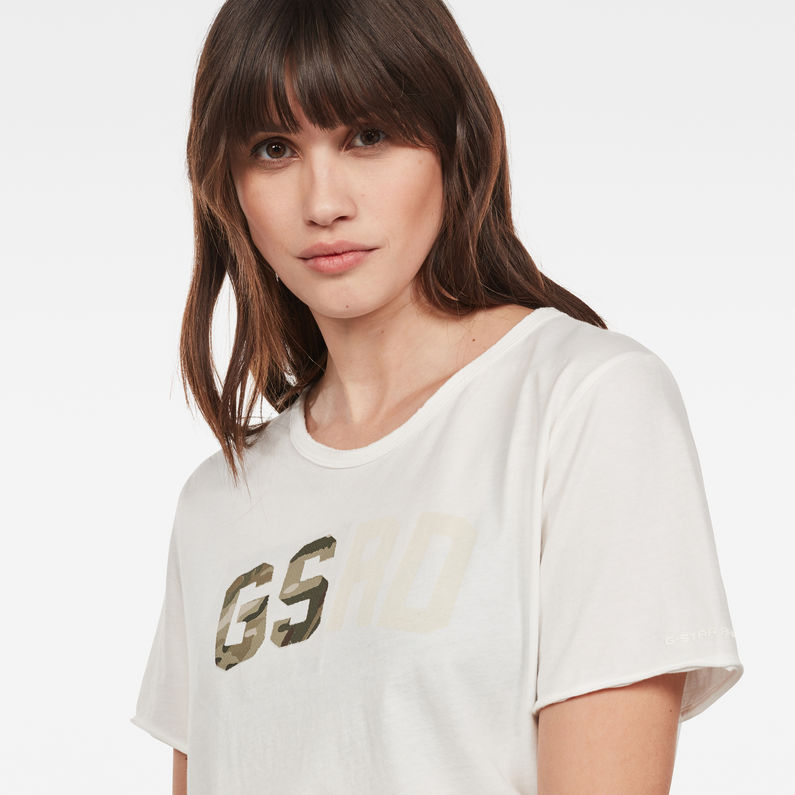 G-Star RAW® Graphic 9 Cairn Loose T-Shirt Beige detail shot