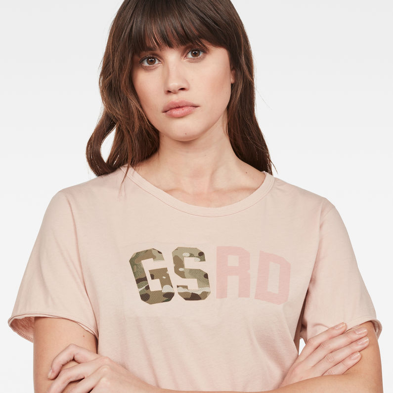 G-Star RAW® Graphic 9 Cairn Loose T-Shirt Pink detail shot