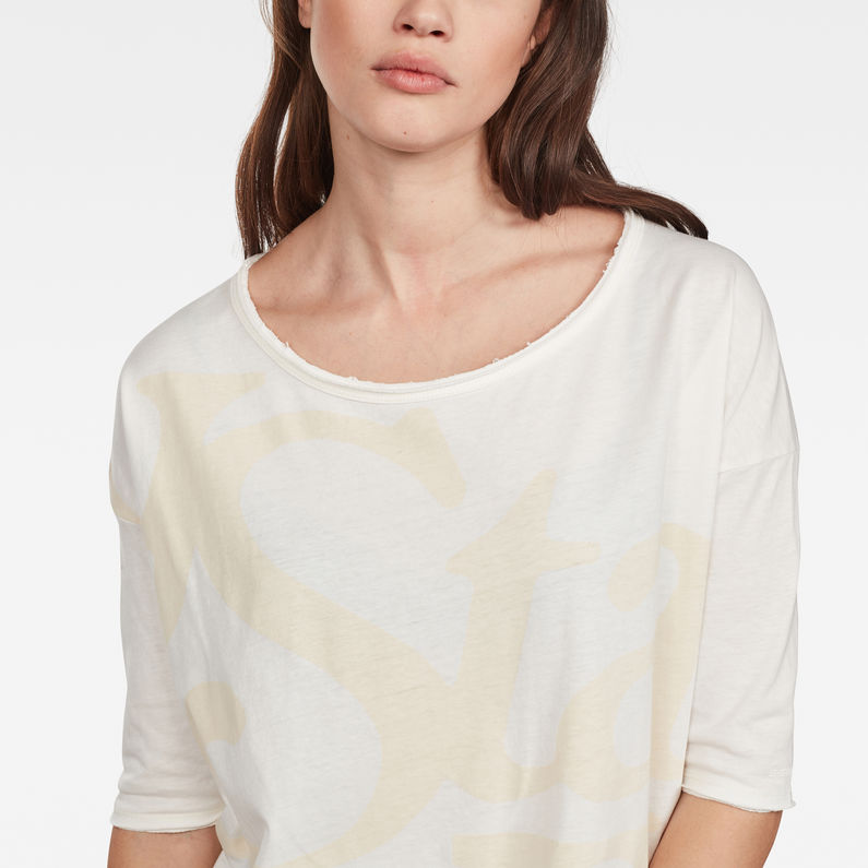 G-Star RAW® Graphic 67 Vim Loose T-shirt Beige detail shot