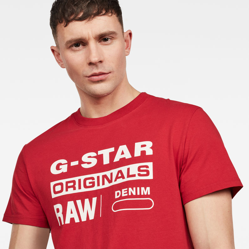 G-Star RAW® Camiseta Graphic 8 Rojo detail shot
