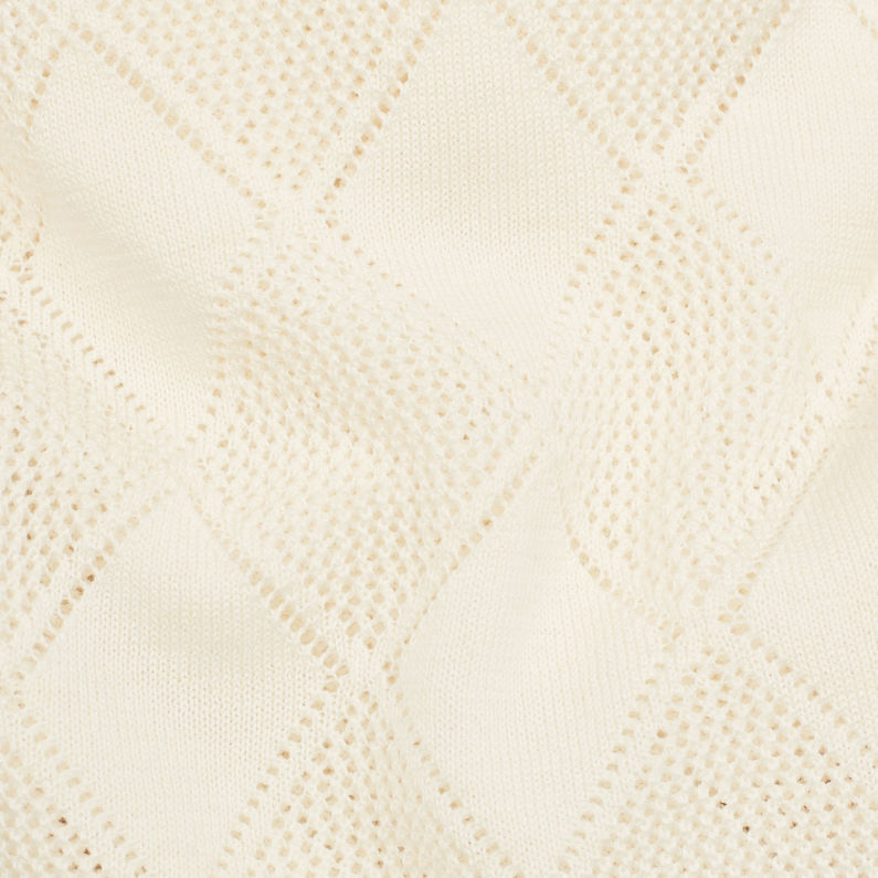 G-Star RAW® Débardeur Pointelle Tank Top Knit Beige fabric shot