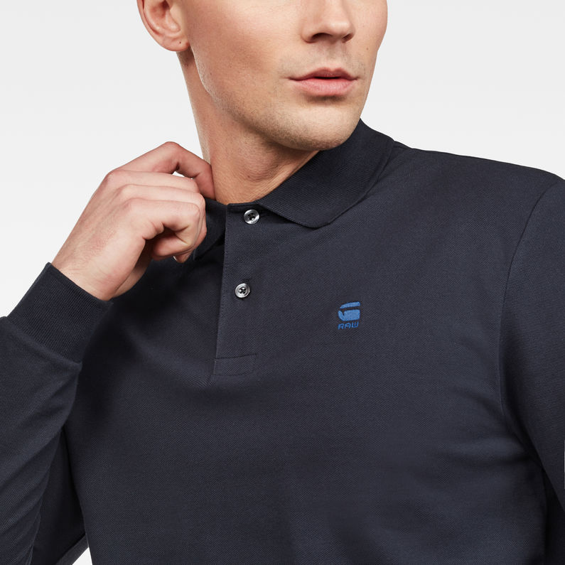 G-Star RAW® Core Polo ダークブルー detail shot