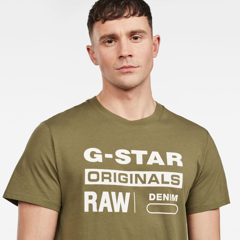 G-Star RAW® Graphic 8 T-Shirt Grün detail shot