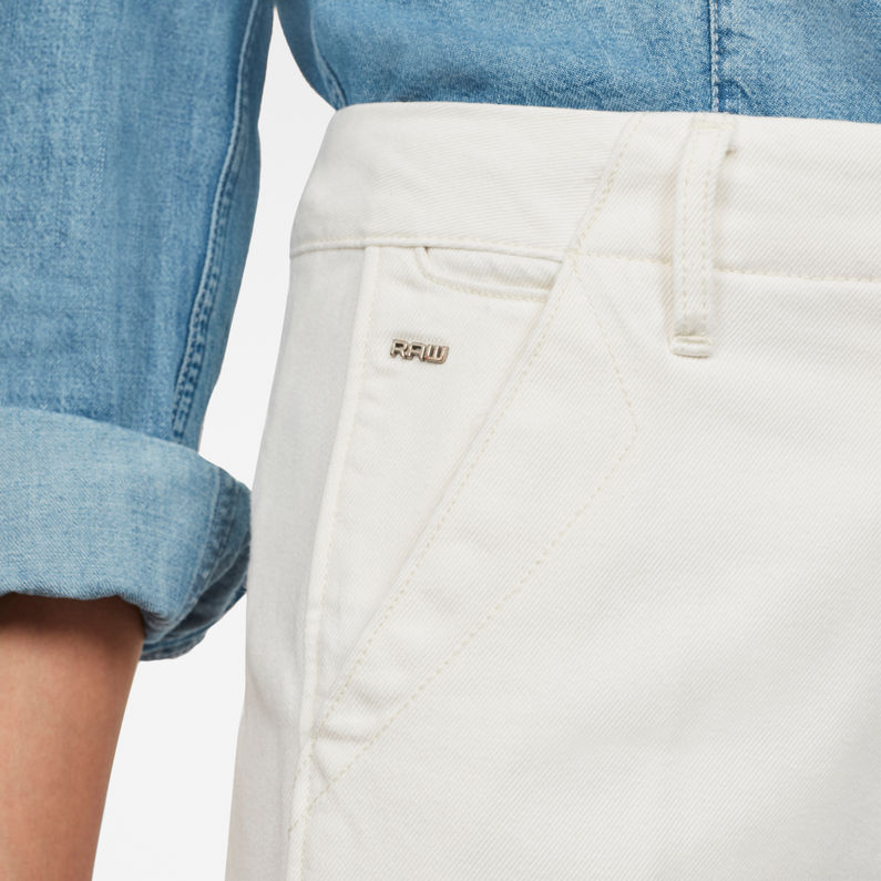 G-Star RAW® Page High Wide Fringe Trousers Mittelblau detail shot
