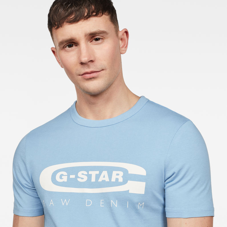 G-Star RAW® Graphic 4 T-Shirt Mittelblau detail shot