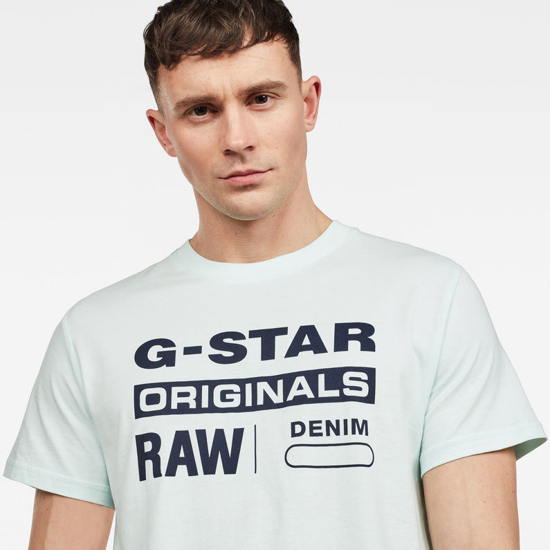 G-Star RAW® T-shirt Graphic 8 Bleu clair detail shot