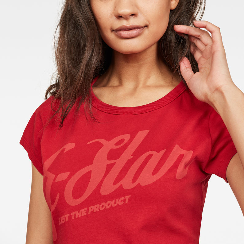 G-Star RAW® Graphic 26 Slim T-Shirt Red detail shot