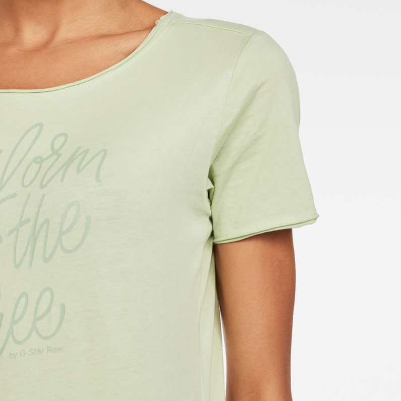 G-Star RAW® Graphic 18 Mysid Slim T-Shirt Green detail shot