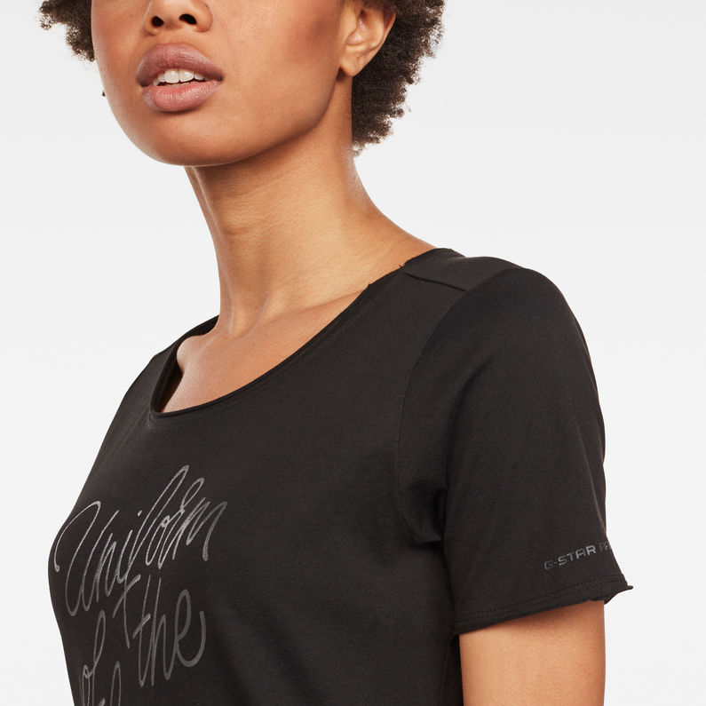 G-Star RAW® T-shirt Graphic 18 Mysid Slim Noir detail shot