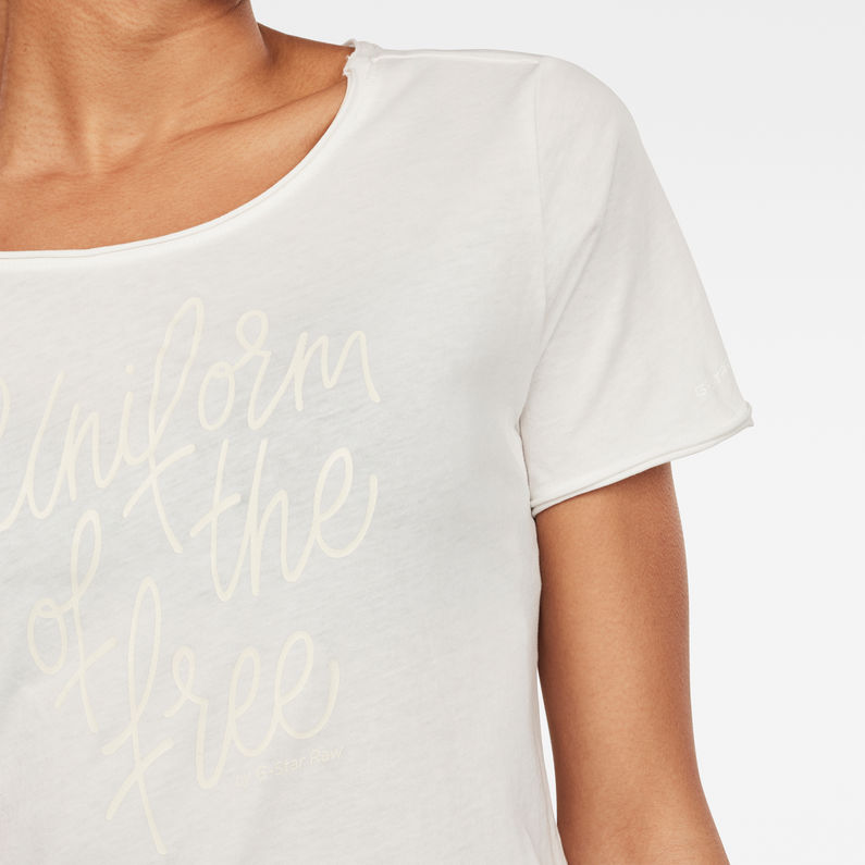 G-Star RAW® Graphic 18 Mysid Slim T-Shirt Beige detail shot