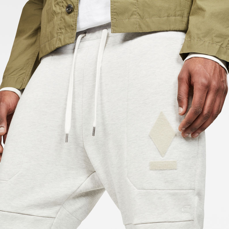 G-STAR® Ore Slim Tapered Sweatpant White detail shot