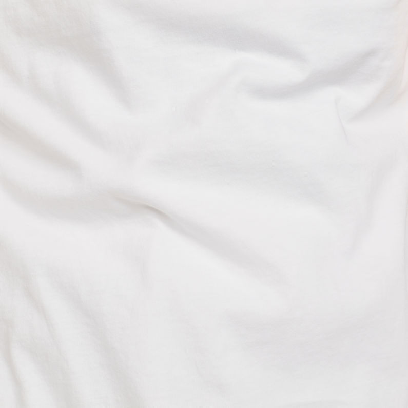G-Star RAW® Camiseta Graphic 67 Luge Knotted Blanco fabric shot
