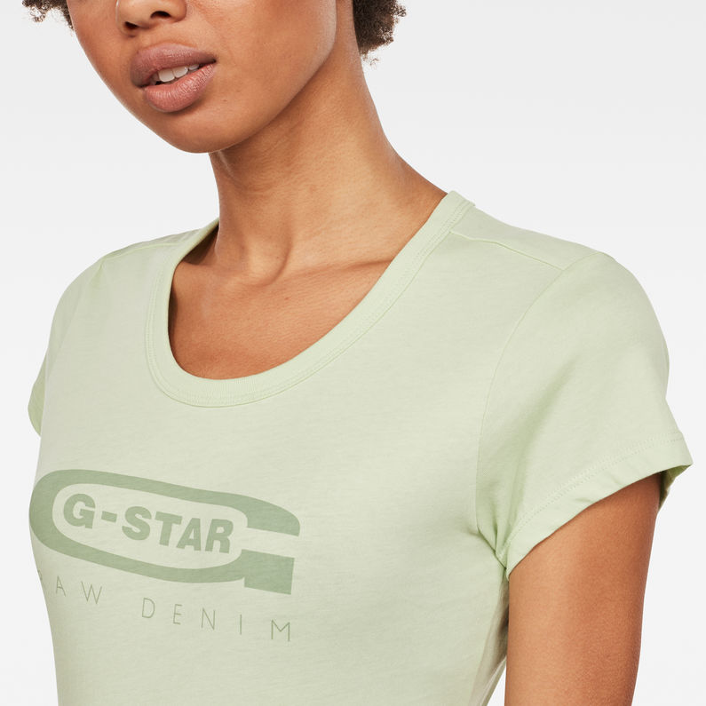 G-Star RAW® Camiseta Graphic 20 Slim Verde detail shot