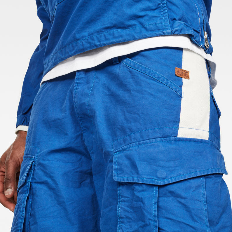 G-Star RAW® Rovic Moto Relaxed Short Medium blue detail shot