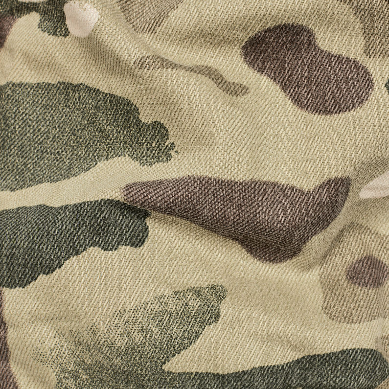 G-Star RAW® Rovic Nozzle Camo Relaxed Shorts Green fabric shot