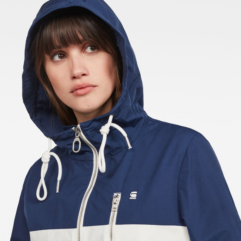 G-STAR® Duty Straight Color Block Parka Dark blue detail shot