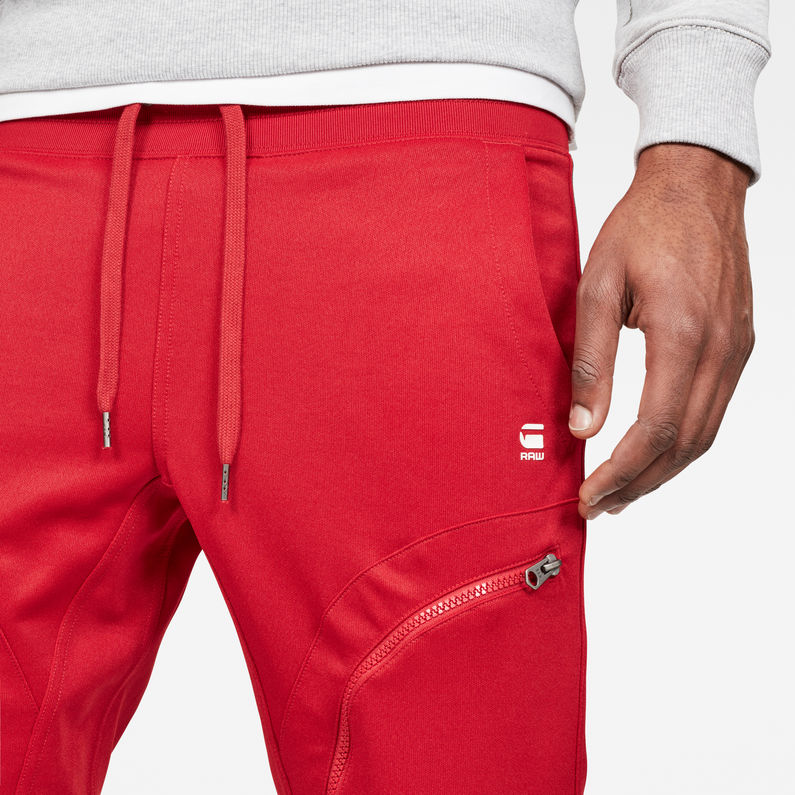 G-Star RAW® Air Defence Zip 3D Slim Sweatpant Red detail shot