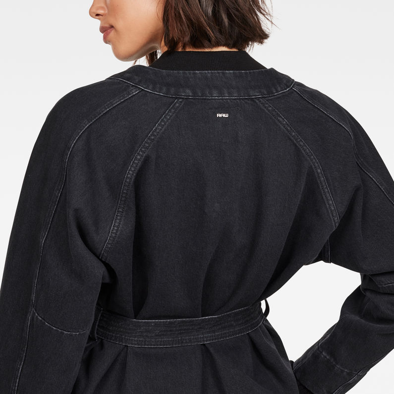 G-Star RAW® Wrap Overshirt Black detail shot